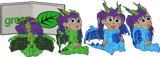 Green & Blue Dragon Costumes preview